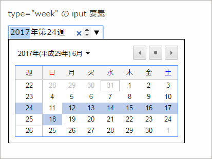 type 属性に month を指定した入力欄の画像