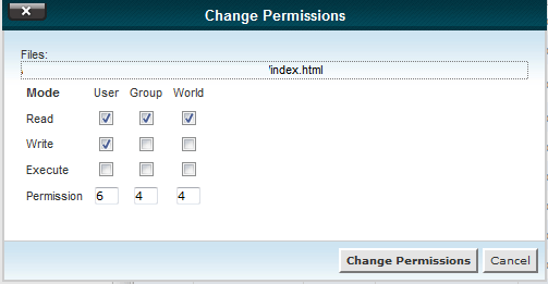change permission sample